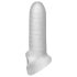 Fat Boy Micro Ribbed - navlaka za penis - rebrasti - 15 cm - bijela
