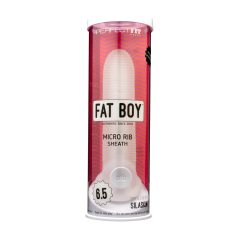 Fat Boy - penis rukav - rebrasti - 17 cm - bijeli