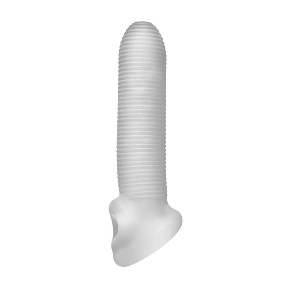 Fat Boy - penis rukav - rebrasti - 17 cm - bijeli