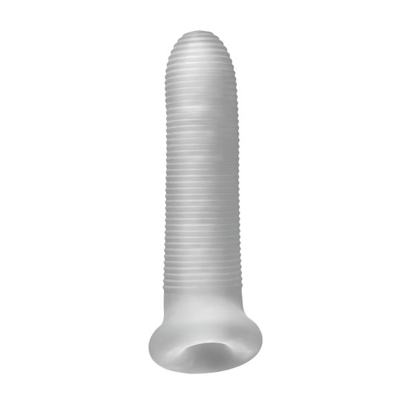 Fat Boy - penis rukav - rebrasti - 17 cm - bijeli