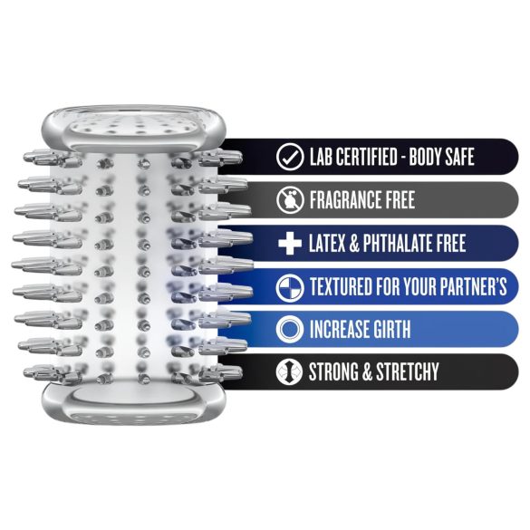 Stay Hard - penis prsten sa bodljicama - prozirni