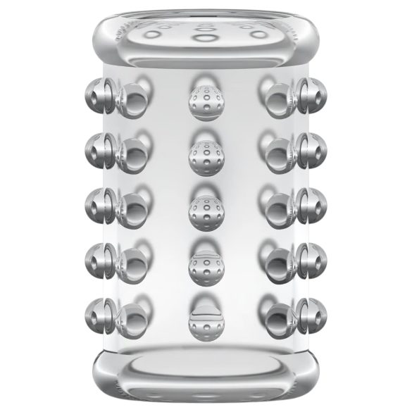 Stay Hard - penis prsten s točkicama - prozirni