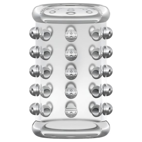 Stay Hard - penis prsten s točkicama - prozirni