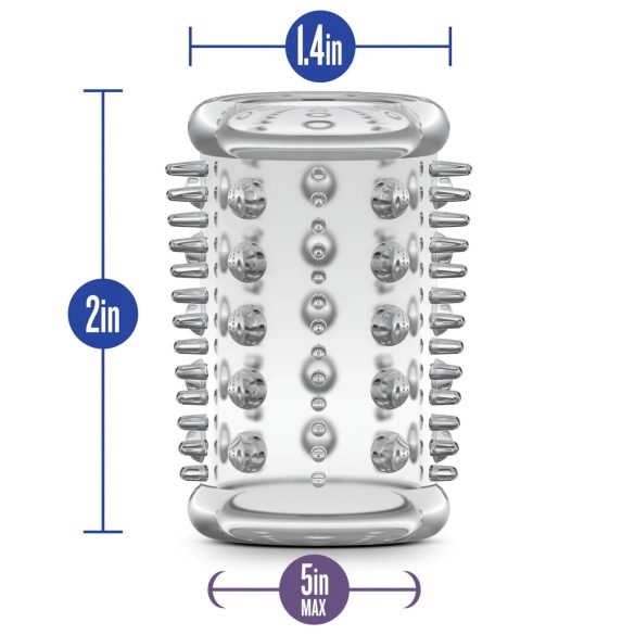 Stay Hard - penis prsten s bodljicama - prozirni