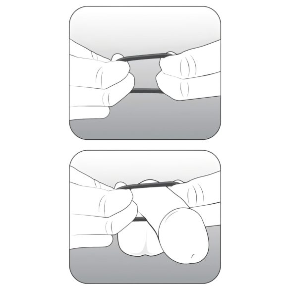 Stay Hard - set prstena za penis - crna