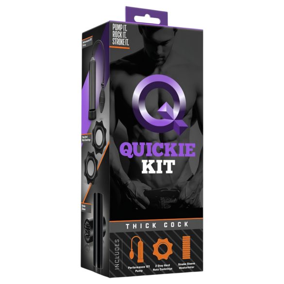 Quickie Kit - set za penis pumpu - debeli cilindar - 4 dijela