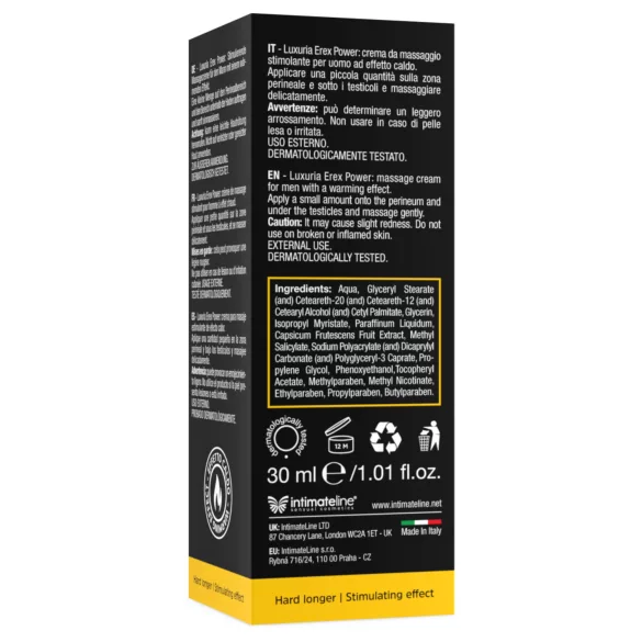 Intimateline Luxuria Erex Power - stimulirajuća intimna krema (30 ml)