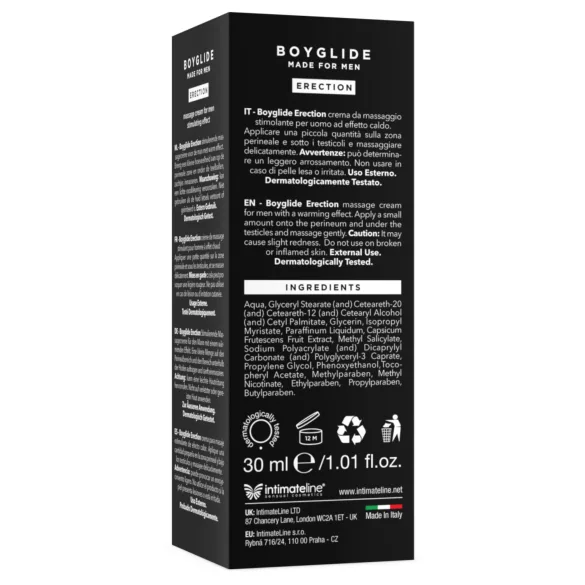 Intimateline Boyglide Erection - stimulirajuća intimna krema (30 ml)