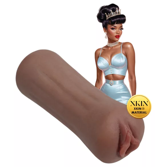 XKIN Beauty Queen Lulu - realistična umjetna vagina masturbator (tamna prirodna)