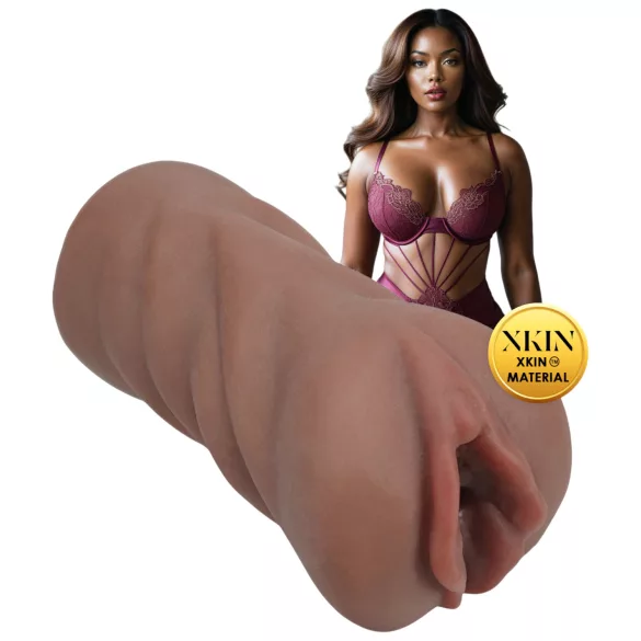 XKIN Next Door Amani - realistična umjetna vagina masturbator (tamna prirodna)
