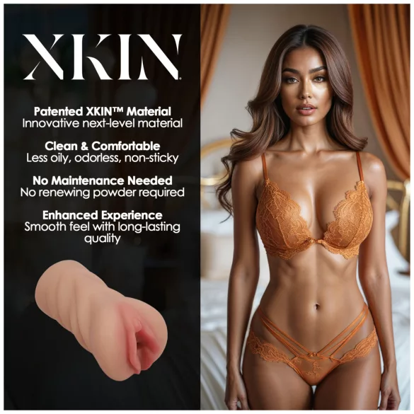 XKIN Honey Celeste - realistični umjetni vagina masturbator (prirodna boja)