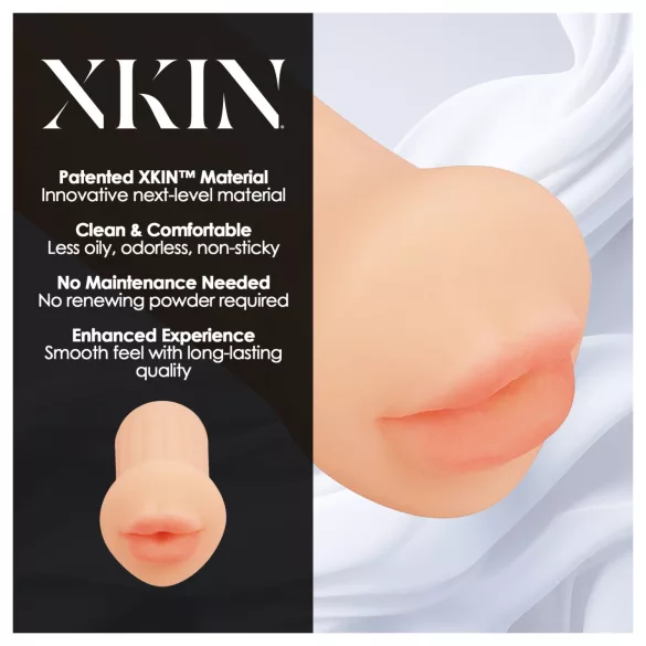 XKIN - realistični umjetni vaginialni masturbator - S (prirodna boja)