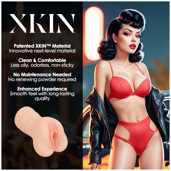 XKIN Greaser Girl Misty - realistična umjetna vagina masturbator (naturalna)