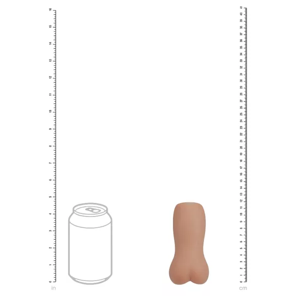 XKIN - realistična umjetna guza masturbator - M (tamna prirodna)