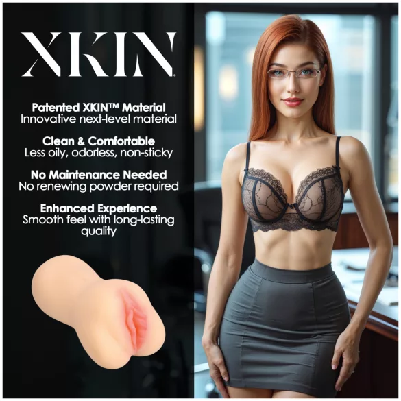 XKIN Amber Blowfiled - realistična umjetna vagina masturbator (prirodna)