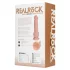 RealRock - dildo s vakuumskom podlogom - prirodna boja - 18 cm