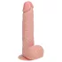 RealRock - dildo s vakuumskom podlogom - prirodna boja - 18 cm