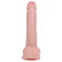 RealRock - dildo s vakuumskom podlogom - prirodna boja - 18 cm