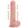 RealRock - vibrator s vakuumskom čašom - realistični - bež - 20,5 cm