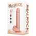 RealRock - vibrator s vakuumskom čašom - realistični - bež - 20,5 cm
