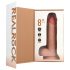 RealRock - vibrator s vakuumskom čašom - realistični - bež - 20,5 cm