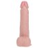 RealRock - vibrator s vakuumskom čašom - realistični - bež - 20,5 cm