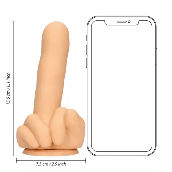 S-Line - dildo za srednji prst (prirodan)
