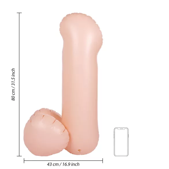 S-Line - Blow Me Up - napuhujući penis balon (80 cm)