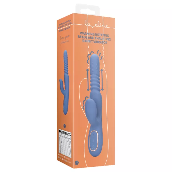 Loveline - zagrijavajući potisni vibrator (plavi)