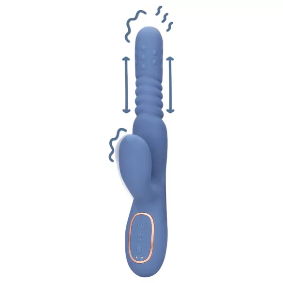 Loveline - zagrijavajući potisni vibrator (plavi)