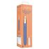 Loveline Travel - vibrator s punjivom baterijom i spremnikom za lubrikant (pastelno plava)