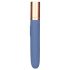 Loveline Travel - vibrator s punjivom baterijom i spremnikom za lubrikant (pastelno plava)