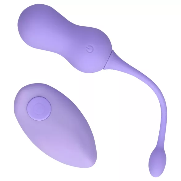 Loveline - vibratorna jaja na daljinsko upravljanje - punjiva - ljubičasta