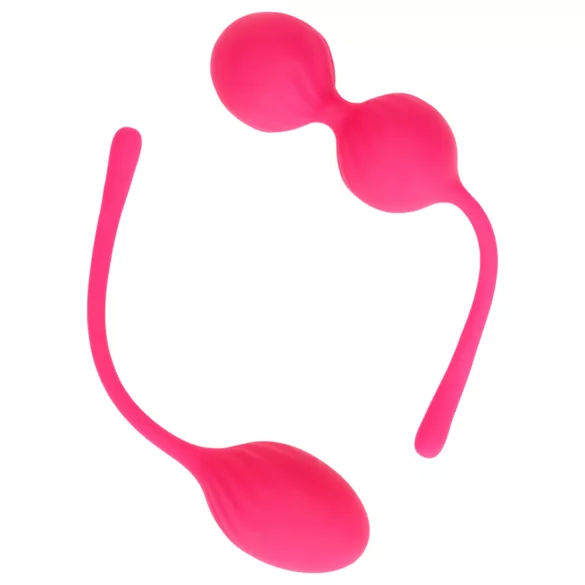 Loveline - set uteženih Kegel kuglica - 2 dijela - ružičasta