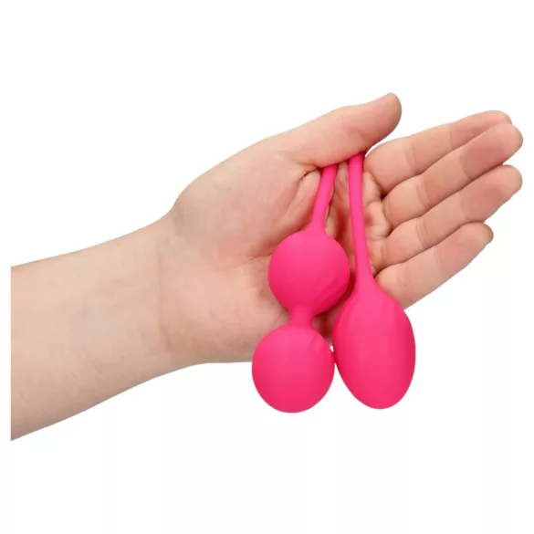Loveline - set uteženih Kegel kuglica - 2 dijela - ružičasta
