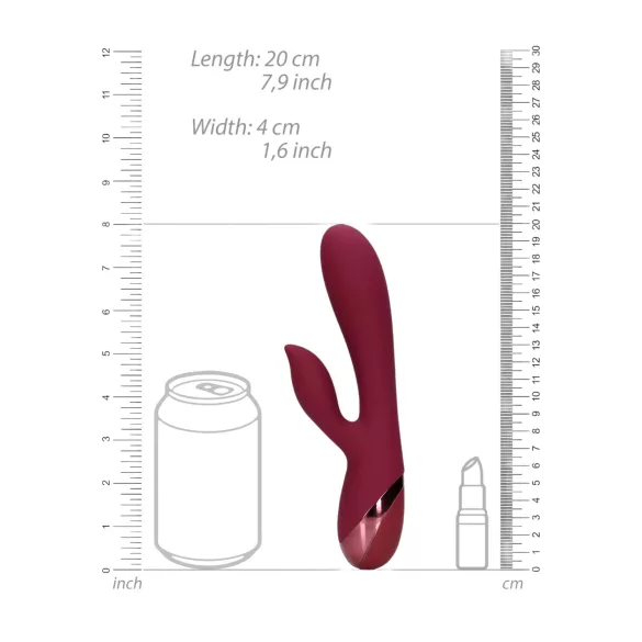 Loveline - vibrator za klitoris s rukom - punjivi - crveni