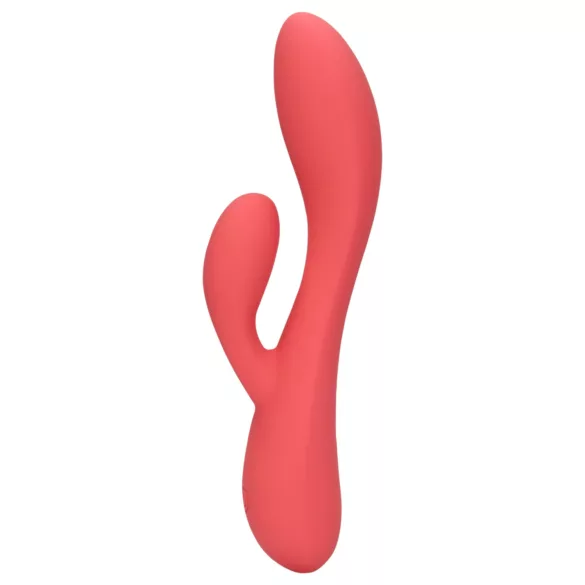 Loveline - vibrator s klitoralnim nastavkom - punjivi, vodootporan - roza