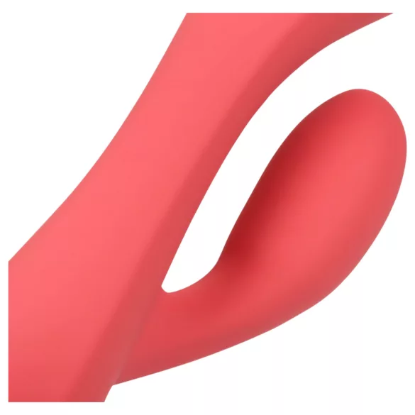 Loveline - vibrator s klitoralnim nastavkom - punjivi, vodootporan - roza