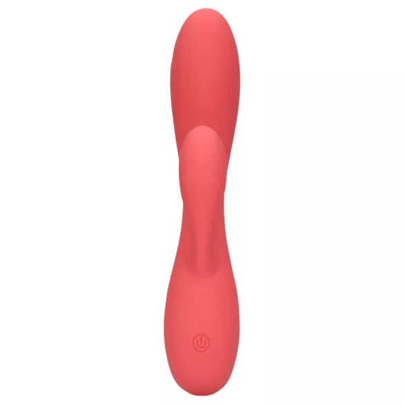 Loveline - vibrator s klitoralnim nastavkom - punjivi, vodootporan - roza