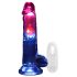 REALROCK - vibrator s testisima - svijetleći - 20 cm