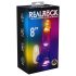 REALROCK - vibrator s testisima - svijetleći - 20 cm