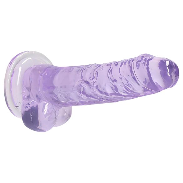 RealRock - realistični dildo - proziran ljubičasti - 17 cm