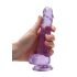 RealRock - realistični dildo - proziran ljubičasti - 17 cm