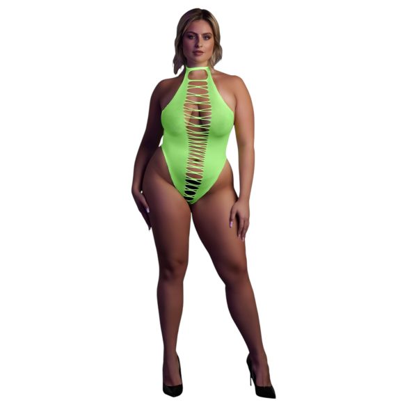Ouch! - seksi otvoreni body - fosforescentni - neon zelena