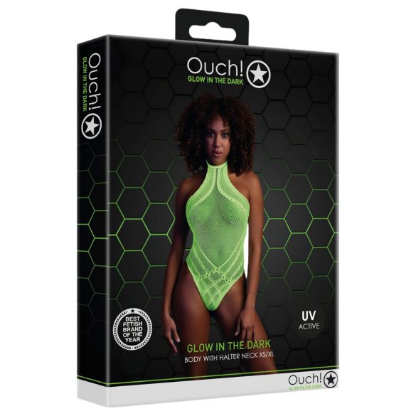 Ouch! - svjetleći body s trakama - neon zelena