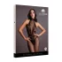 Le Désir - mrežasti bodystocking s čipkom - crna - S-XL