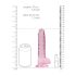 REALROCK - prozirni realistični dildo - roza (17cm)