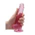 RealRock - realistični dildo - prozirni ružičasti - 17 cm