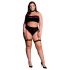 Le Désir Plus Size - 3-dijelni komplet donjeg rublja - crna (XL-4XL)