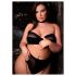 Le Désir Plus Size - 3-dijelni komplet donjeg rublja - crna (XL-4XL)